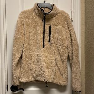 PINK Womens S Fuzzy zip up coat